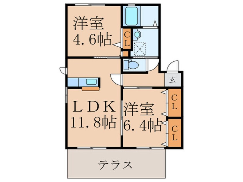 間取図 ブル－ハイム・彩Ａ