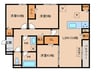 トリシア東大利 3LDKの間取り