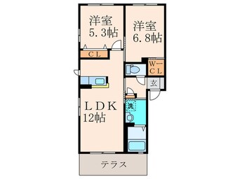 間取図 ブル－ハイム彩Ｃ