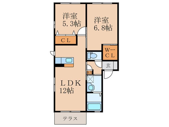 間取り図 ブル－ハイム彩Ｃ