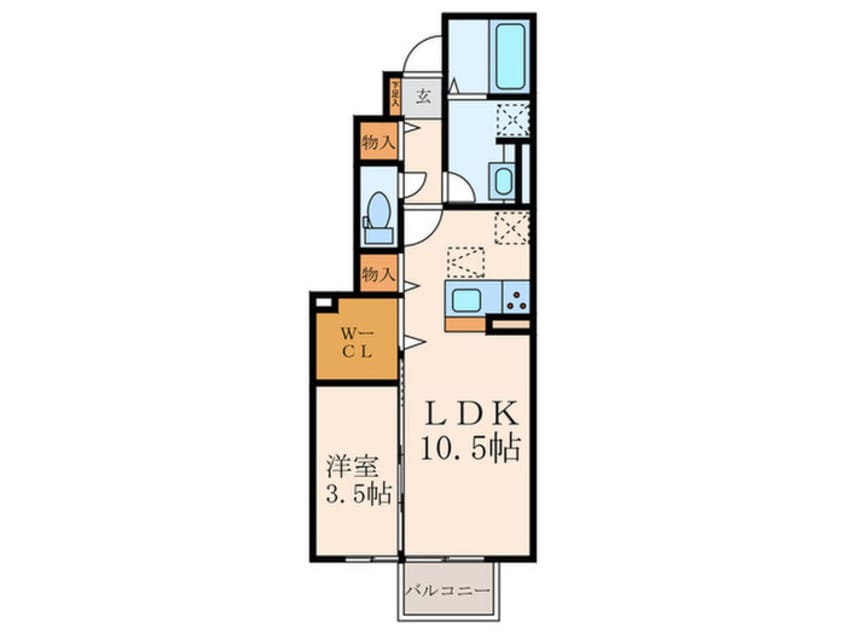 間取図 アカイユⅢ