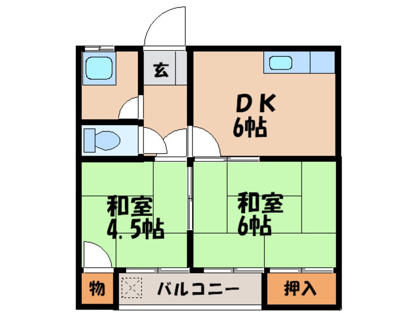間取図 コーポかおり