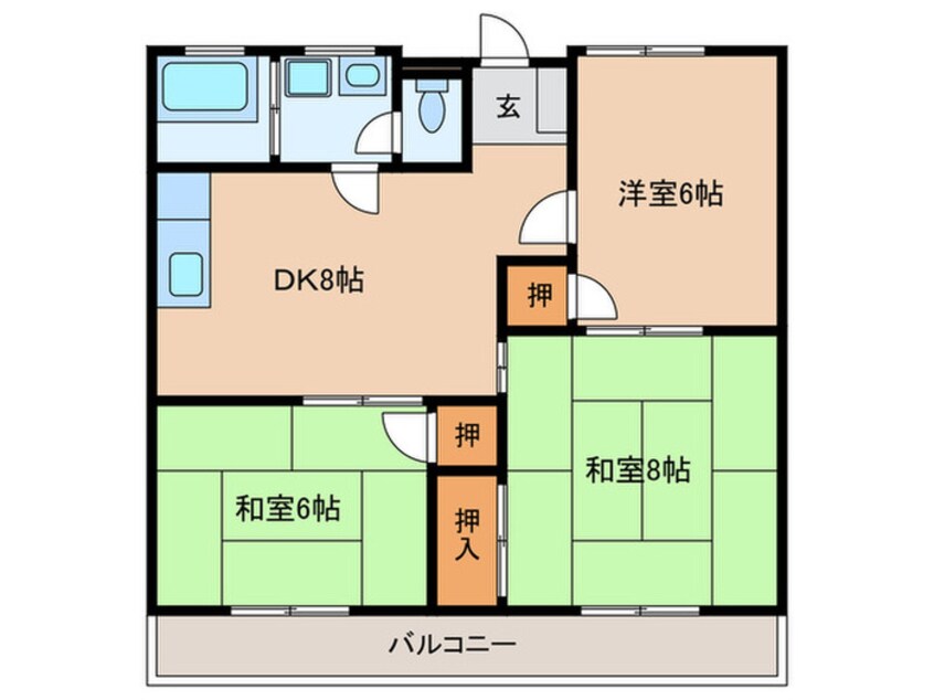 間取図 コーポのなか