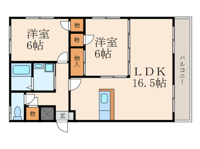 間取図 ハーベスト瓜生