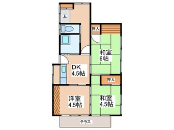 間取図 高雄6丁目横山貸家B