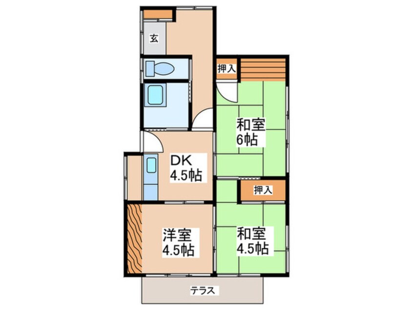 間取図 高雄6丁目横山貸家B