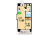 ルネッサンス２１赤坂けやき通り 1DKの間取り