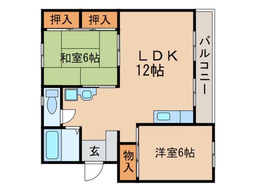 間取図 ヴィラナリー中間4号棟