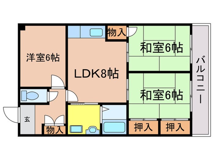 間取り図 グッタ－プラッツ緑ヶ丘１番館
