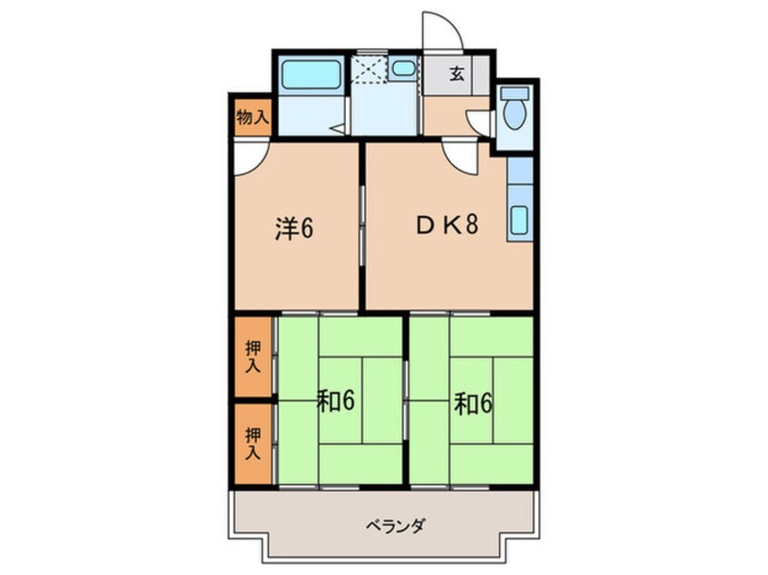 間取図 グッタ－プラッツ緑ヶ丘２番館