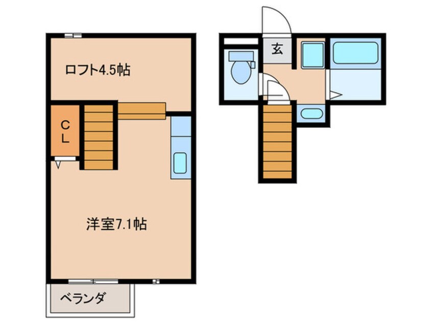 間取図 ピュ－ル西新
