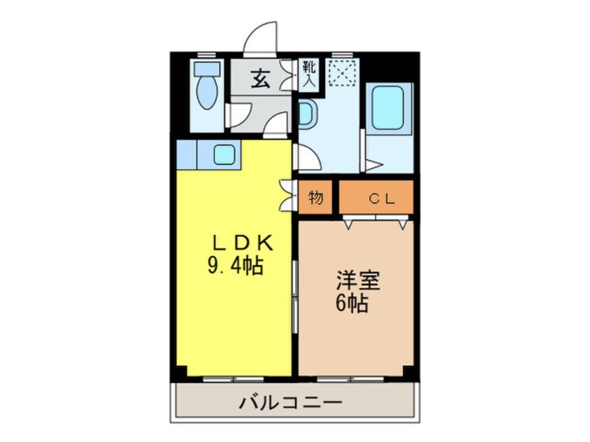 間取図 インポ－ト久留米ルビ－Ⅲ