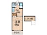 サンライズ京町 1DKの間取り