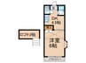 サンライズ京町 1DKの間取り