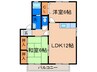 プレジデント鷹見Ａ棟 2LDKの間取り
