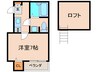 ピュア姪浜東 1Kの間取り