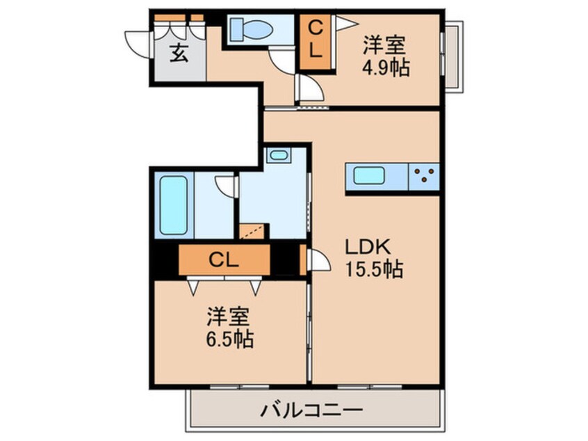 間取図 仮)シャーメゾン西鳴水
