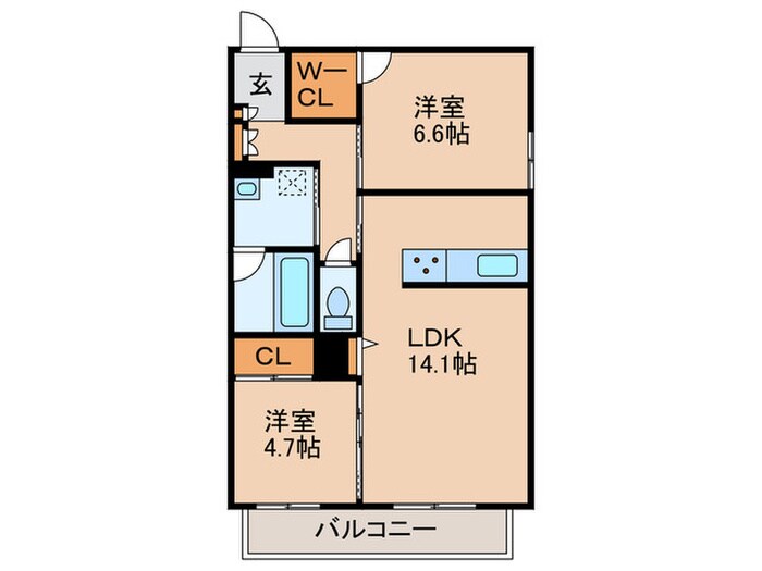 間取り図 仮)シャーメゾン西鳴水