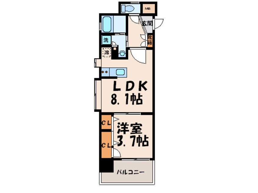 間取図 アクタス博多Ｖタワ－