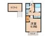 アムール東櫛原 1Kの間取り