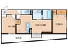 vivable palais 2LDKの間取り