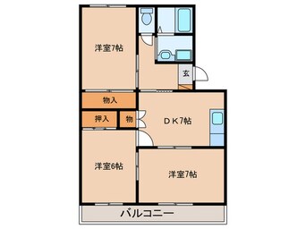 間取図 シティーハイツ樋井川