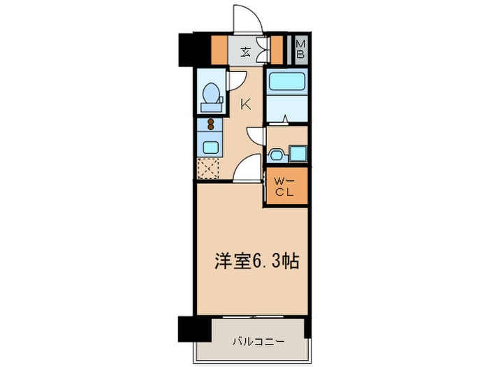間取り図 ｴﾝｸﾚｽﾄ天神ＭＥＲＳⅡ(203)