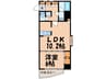 リベラいわき 1LDKの間取り