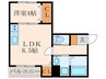 仮）戸畑区牧山新築AP　A棟 1LDKの間取り