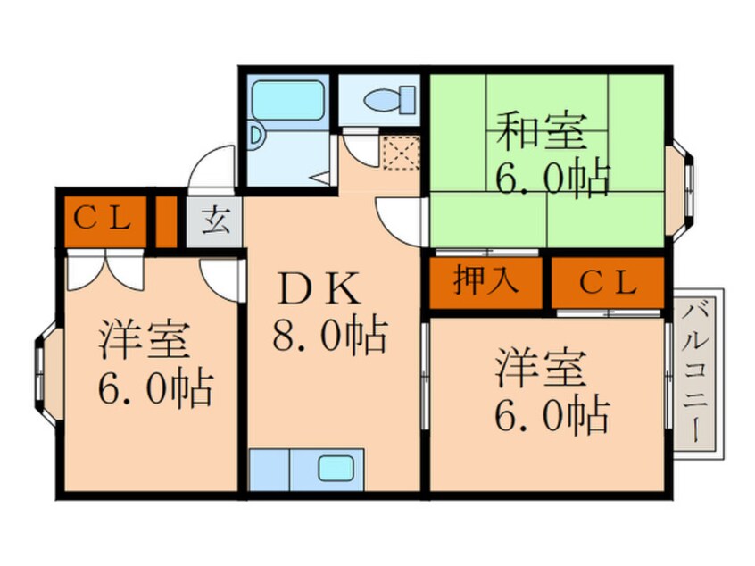 間取図 ベルエポック加藤Ｂ棟