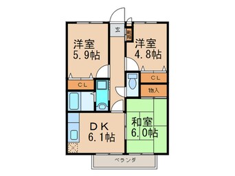 間取図 フォブール因　Ｂ棟