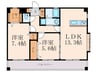 サンシャインⅢ 2LDKの間取り
