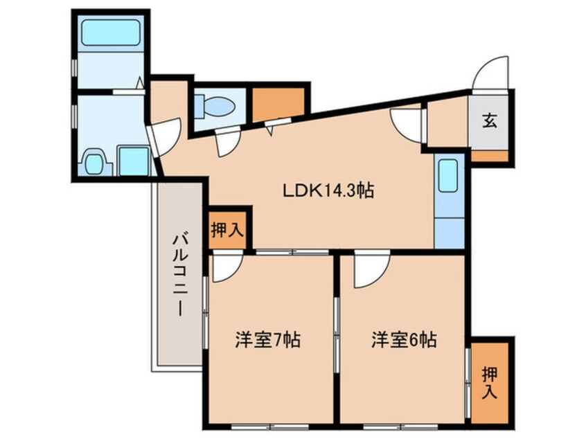 間取図 第二堤ハイツ
