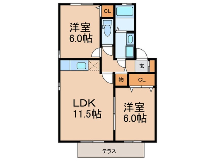 間取図 ラ・サーラグランデ Ｂ