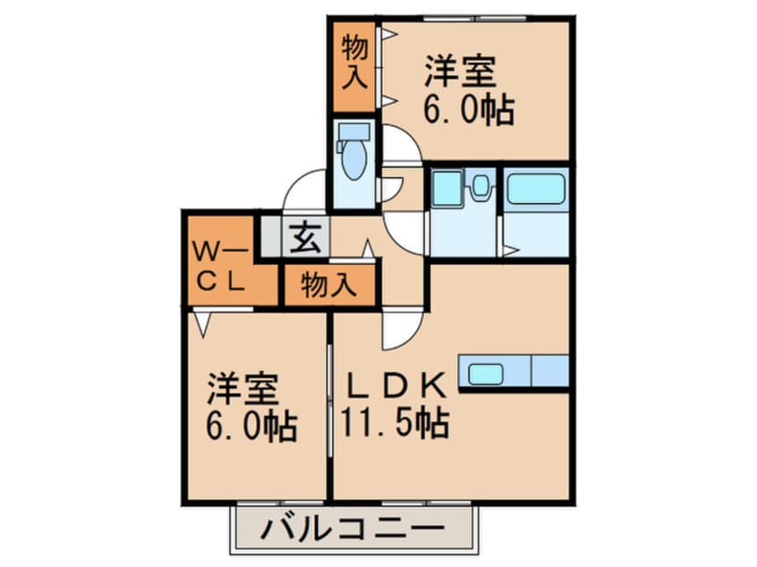 間取図 ラ・サーラグランデ Ｂ