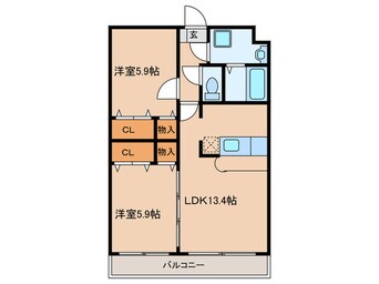 間取図 ヴィラ－ジュⅢ