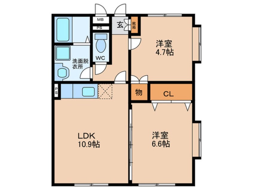 間取図 クリザンテ－ム