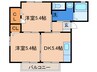 ディアス通谷 2DKの間取り