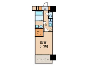 間取図 ｴﾝｸﾚｽﾄ天神ＭＥＲＳⅡ(702)