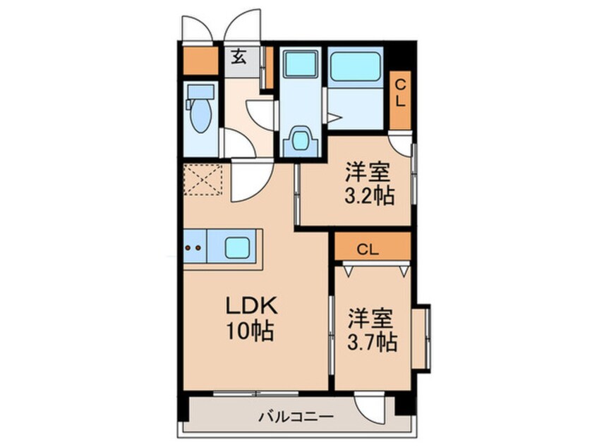 間取図 ラシュール・イン寺塚