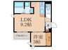 Regalestラフィエ 1LDKの間取り