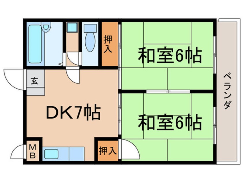 間取図 シャトレ緑ｹ丘