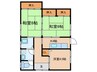 深坂1丁目平屋 3Kの間取り