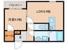ケーエス博多駅南Ⅱ 1LDKの間取り