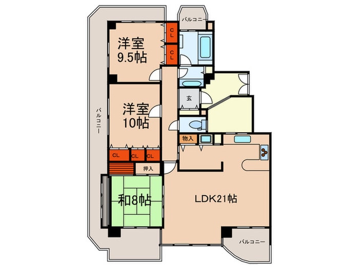 間取り図 ベルメゾン平尾山荘