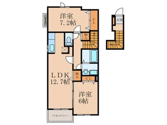 間取図 エバ－グリ－ンア－ス２１