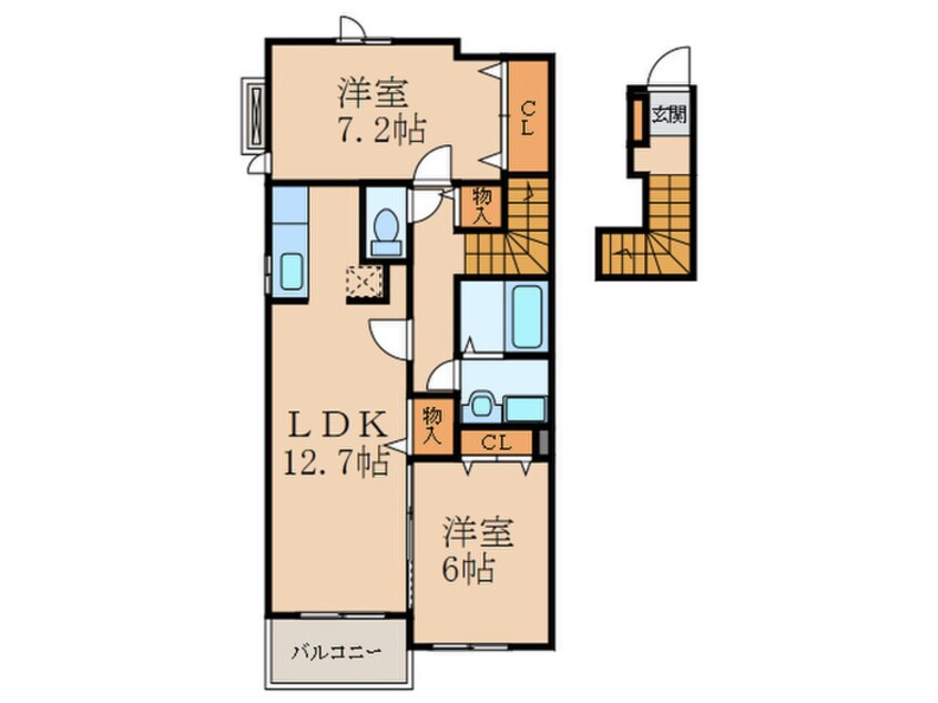 間取図 エバ－グリ－ンア－ス２１