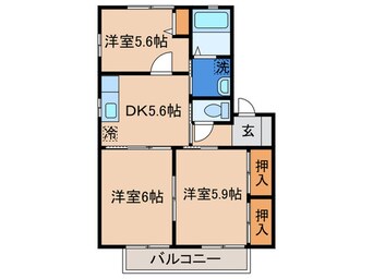 間取図 ハウストランキルＢ