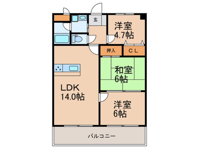 間取図 パークハウス小頭