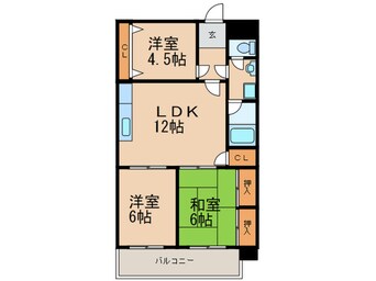 間取図 トーカンマンション東大谷(202)